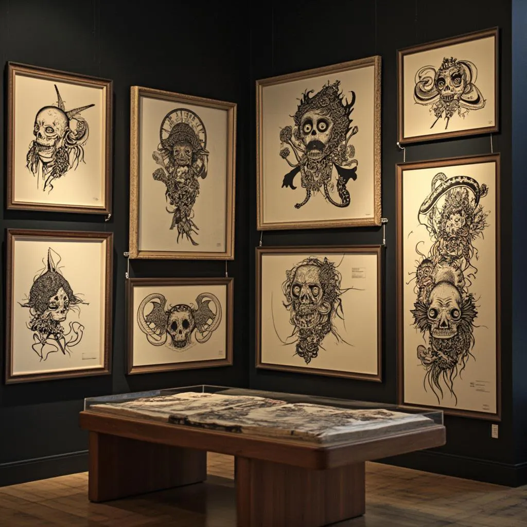 Exhibición de arte de tatuajes