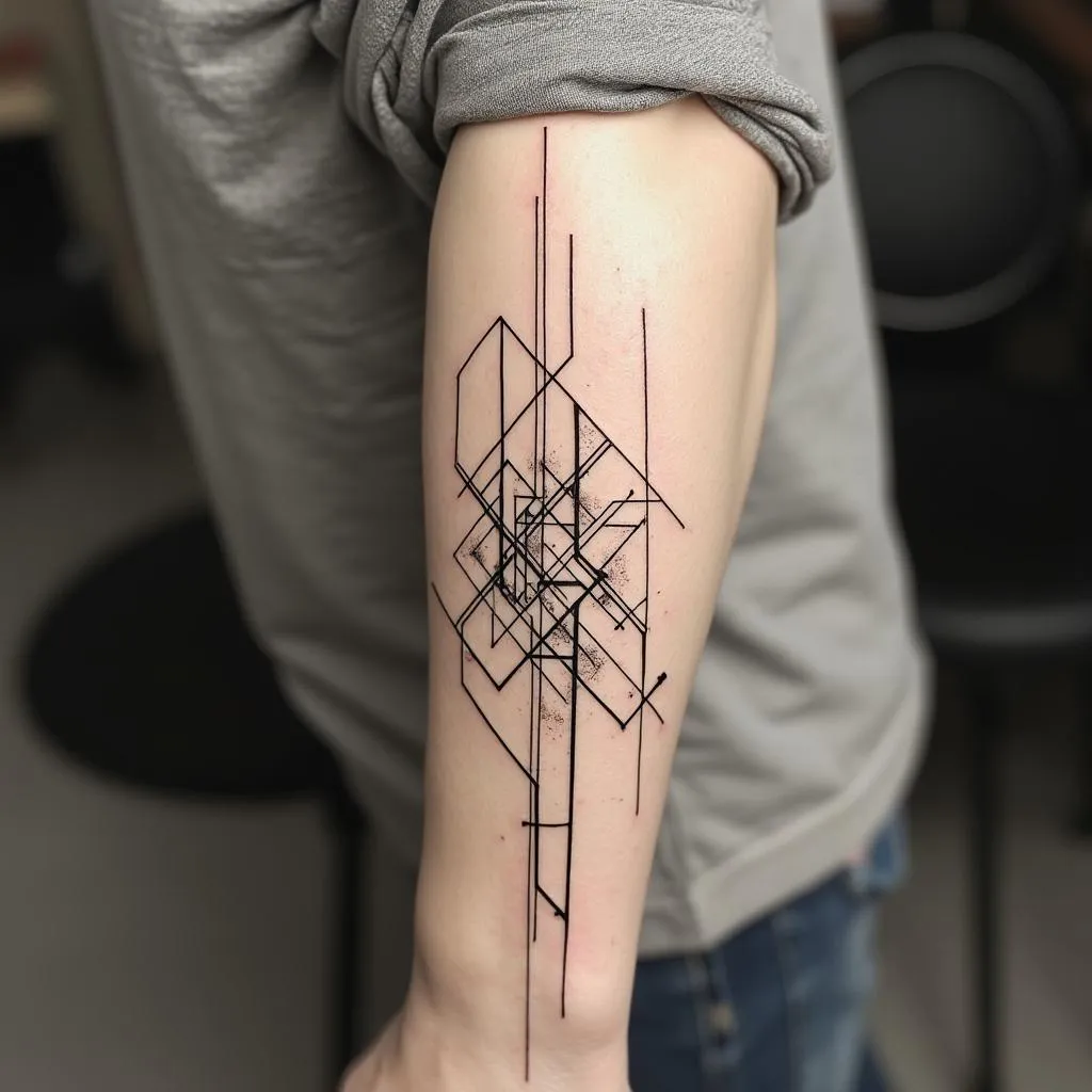 Tatuaje de estilo geométrico