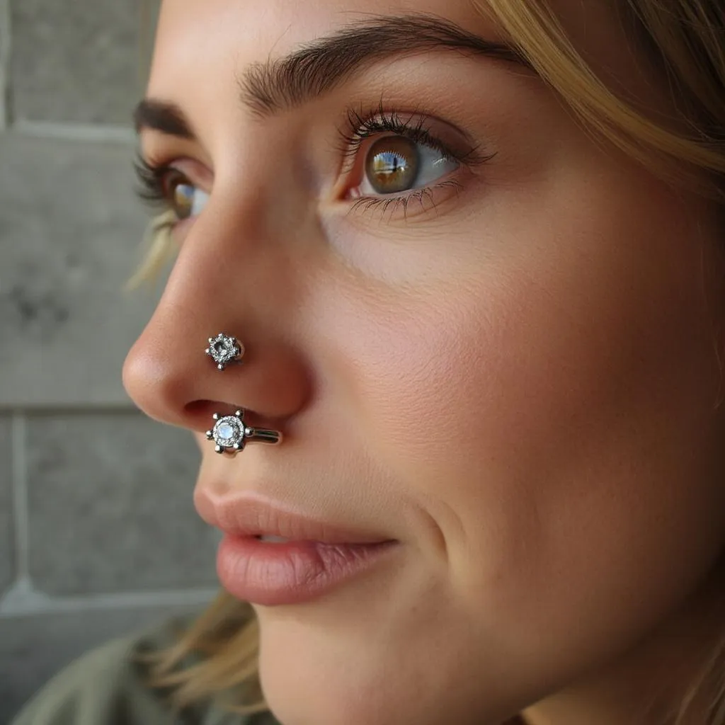 Piercing facial artístico