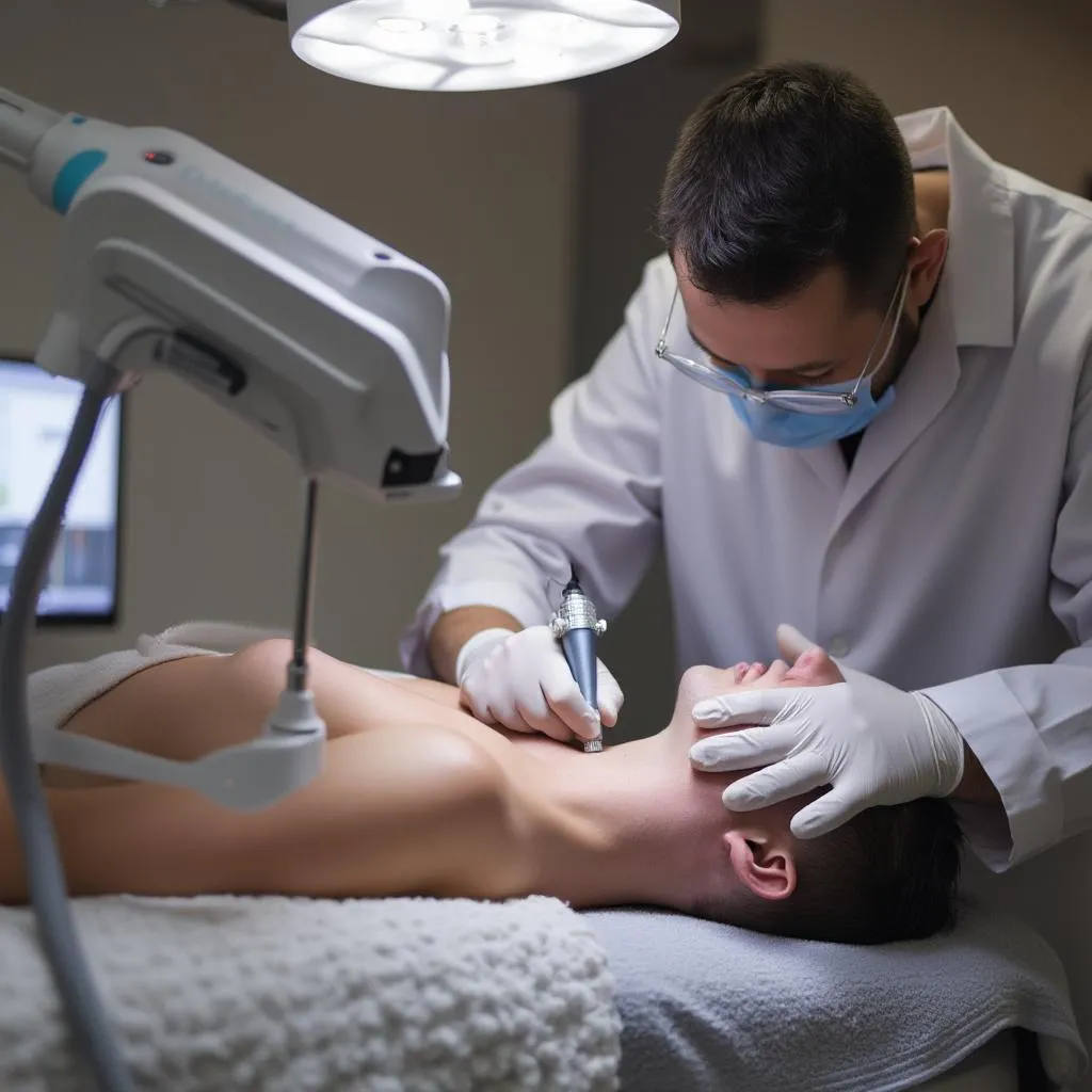 Procedimiento de eliminación de tatuajes con láser